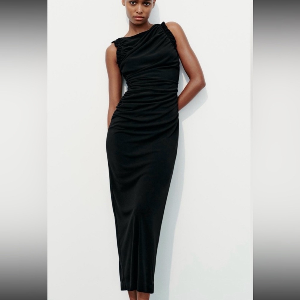Zara Black Formal Maxi Dress Size Medium